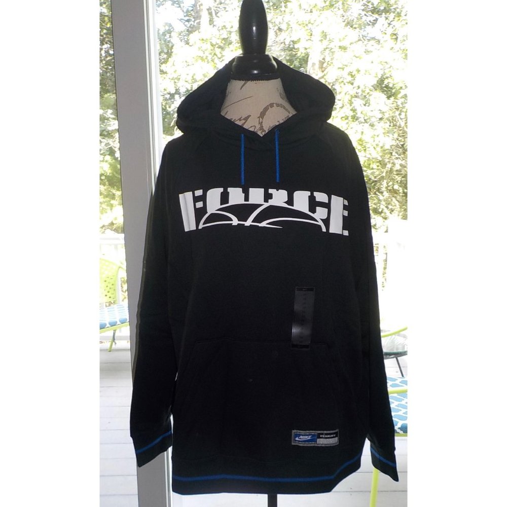 Nike Womens Essential Force Pullover Hoodie Sweatshirt 2XL Black